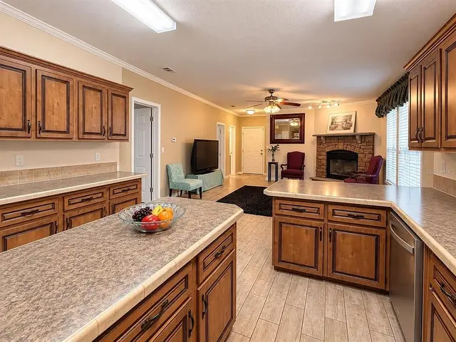 1722 Evergreen St, Kissimmee FL: kitchen island open to the family room