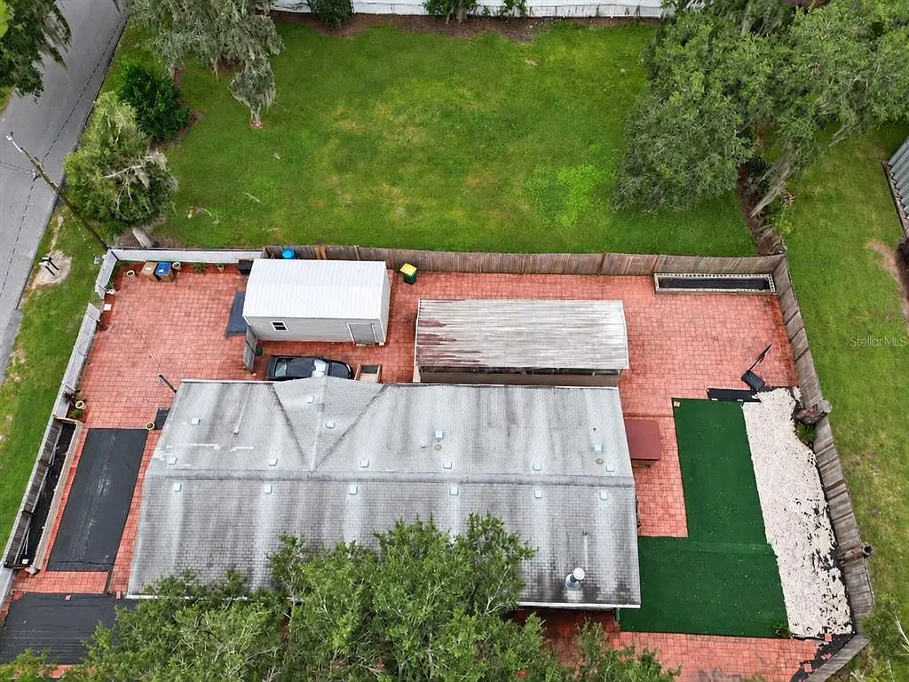 1722 Evergreen St, Kissimmee FL: aerial view of the lot